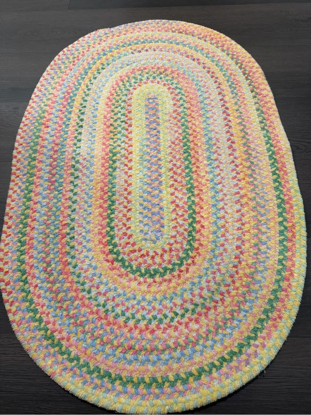 Capel Rugs Pastel Multicolor Oval Braided Rug
